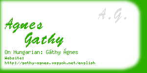 agnes gathy business card